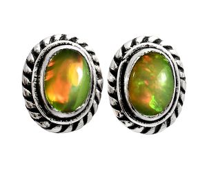 Stud - Ethiopian Opal Earrings EXE02355 E-1245, 6x4 mm