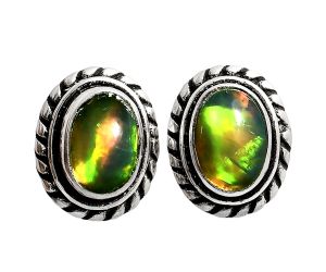 Stud - Ethiopian Opal Earrings EXE02357 E-1245, 6x4 mm