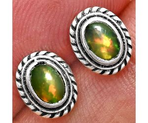 Stud - Ethiopian Opal Earrings EXE02358 E-1245, 6x4 mm