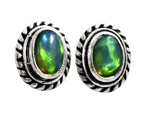 Stud - Ethiopian Opal Earrings EXE02359 E-1245, 6x4 mm