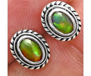 Stud - Ethiopian Opal Earrings EXE02360 E-1245, 6x4 mm