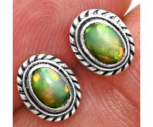 Stud - Ethiopian Opal Earrings EXE02361 E-1245, 6x4 mm