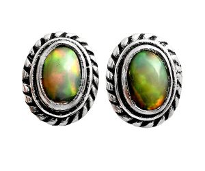 Stud - Ethiopian Opal Earrings EXE02361 E-1245, 6x4 mm