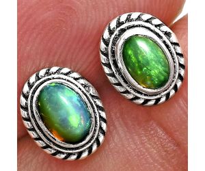 Stud - Ethiopian Opal Earrings EXE02364 E-1245, 6x4 mm