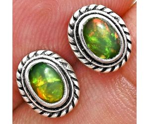 Stud - Ethiopian Opal Earrings EXE02367 E-1245, 6x4 mm