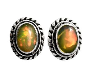 Stud - Ethiopian Opal Earrings EXE02368 E-1245, 6x4 mm