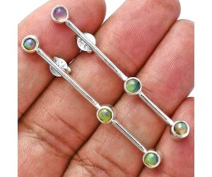 Ethiopian Opal Earrings EXE02403 E-1255, 4x4 mm