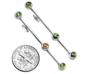 Ethiopian Opal Earrings EXE02403 E-1255, 4x4 mm