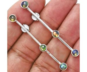 Ethiopian Opal Earrings EXE02405 E-1255, 4x4 mm