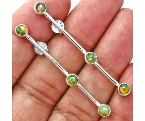 Ethiopian Opal Earrings EXE02410 E-1255, 4x4 mm