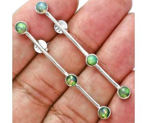 Ethiopian Opal Earrings EXE02411 E-1255, 4x4 mm