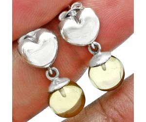 Heart - Green Gold Earrings EXE02608 E-1258, 8x8 mm