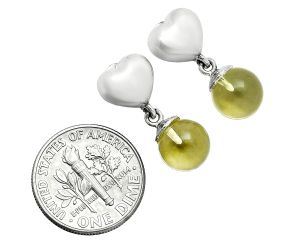 Heart - Green Gold Earrings EXE02609 E-1258, 8x8 mm