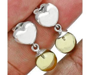 Heart - Green Gold Earrings EXE02611 E-1258, 8x8 mm