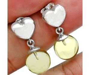 Heart - Green Gold Earrings EXE02612 E-1258, 10x10 mm