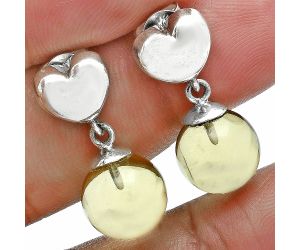 Heart - Green Gold Earrings EXE02613 E-1258, 10x10 mm