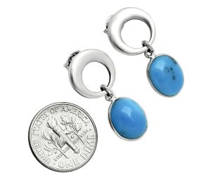 Natural Turquoise Morenci Mine Earrings EXE02652 E-1259, 9x11 mm