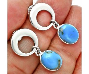 Natural Turquoise Morenci Mine Earrings EXE02653 E-1259, 8x10 mm