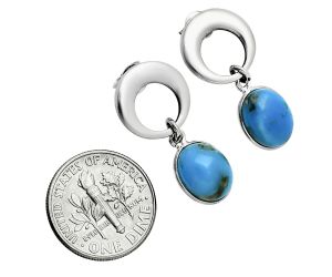 Natural Turquoise Morenci Mine Earrings EXE02653 E-1259, 8x10 mm