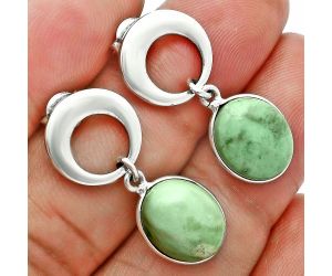 Utah Variscite Earrings EXE02658 E-1259, 10x12 mm