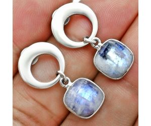 Rainbow Moonstone Earrings EXE02667 E-1259, 9x9 mm