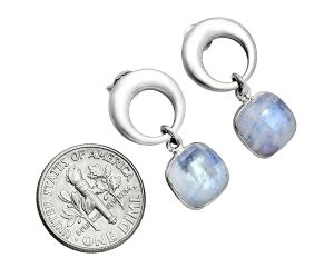 Rainbow Moonstone Earrings EXE02667 E-1259, 9x9 mm