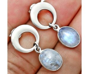 Rainbow Moonstone Earrings EXE02669 E-1259, 8x10 mm