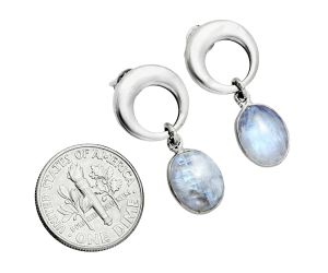 Rainbow Moonstone Earrings EXE02669 E-1259, 8x10 mm