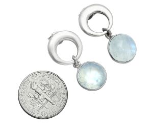 Rainbow Moonstone Earrings EXE02671 E-1259, 10x10 mm