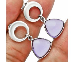 Amethyst Cab Briolette Earrings EXE02699 E-1259, 12x12 mm