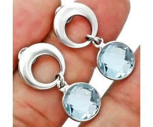 Sky Blue Topaz Earrings EXE02712 E-1259, 10x10 mm