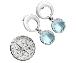 Sky Blue Topaz Earrings EXE02713 E-1259, 10x10 mm