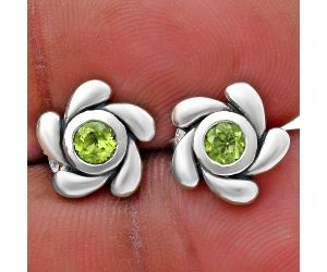 Peridot Stud Earrings EXE02747 E-1260, 4x4 mm