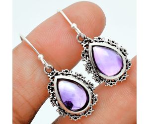 Amethyst Cab Earrings EXE02808 E-1027, 8x12 mm