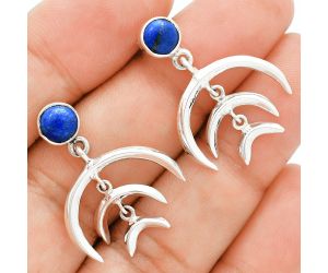 Crescent Moon - Lapis Lazuli Earrings EXE02818 E-1249, 6x6 mm