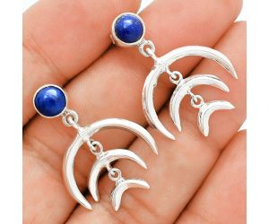 Crescent Moon - Lapis Lazuli Earrings EXE02819 E-1249, 6x6 mm