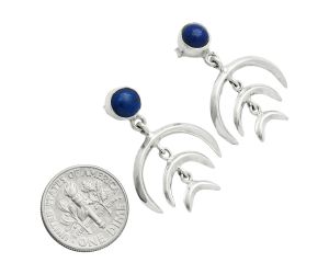 Crescent Moon - Lapis Lazuli Earrings EXE02819 E-1249, 6x6 mm