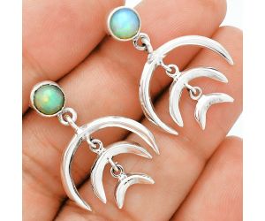 Crescent Moon - Ethiopian Opal Earrings EXE02821 E-1249, 6x6 mm