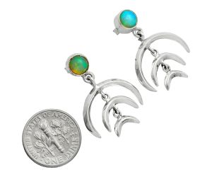 Crescent Moon - Ethiopian Opal Earrings EXE02821 E-1249, 6x6 mm