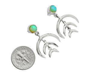 Crescent Moon - Ethiopian Opal Earrings EXE02822 E-1249, 6x6 mm