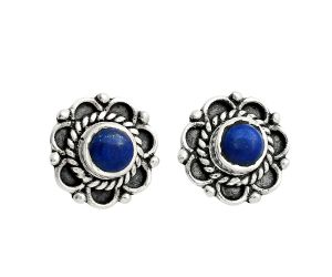 Lapis Lazuli Stud Earrings EXE02825 E-1121, 5x5 mm