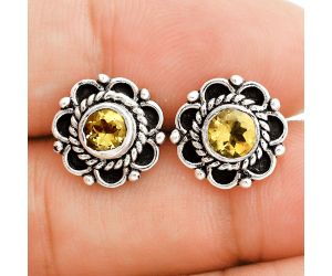 Citrine Stud Earrings EXE02826 E-1121, 5x5 mm