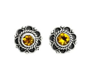 Citrine Stud Earrings EXE02826 E-1121, 5x5 mm