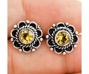 Citrine Stud Earrings EXE02827 E-1121, 5x5 mm