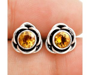 Citrine Stud Earrings EXE02829 E-1248, 5x5 mm