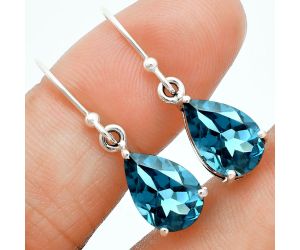 London Blue Topaz Earrings EXE02835 E-1021, 8x12 mm