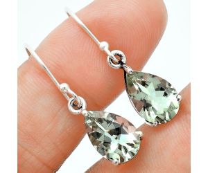 Prasiolite (Green Amethyst) Earrings EXE02838 E-1021, 8x12 mm