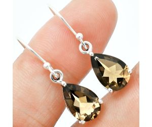 Smoky Quartz Earrings EXE02840 E-1021, 8x12 mm