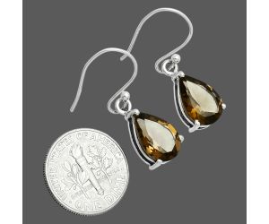 Smoky Quartz Earrings EXE02840 E-1021, 8x12 mm