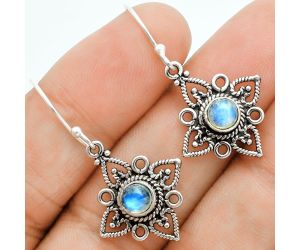 Rainbow Moonstone Earrings EXE02879 E-1250, 5x5 mm